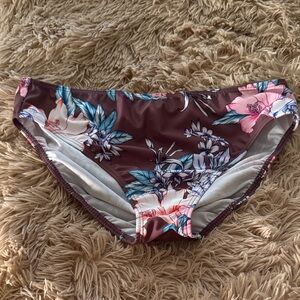 VENUS Floral Bikini Bottom - Brown and Pink